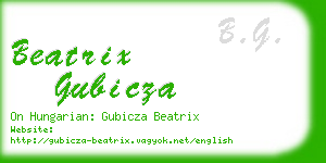 beatrix gubicza business card